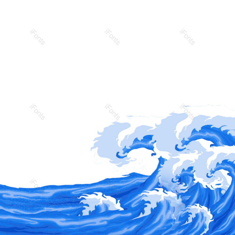 海洋图片,海洋元素元素,浪花PNG,手绘浪花免抠素材